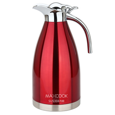 

US kitchen (maxcook) insulation pot 304 stainless steel vacuum kettle thermos 2L wine red MCH-056 cold insulation long-term insulation