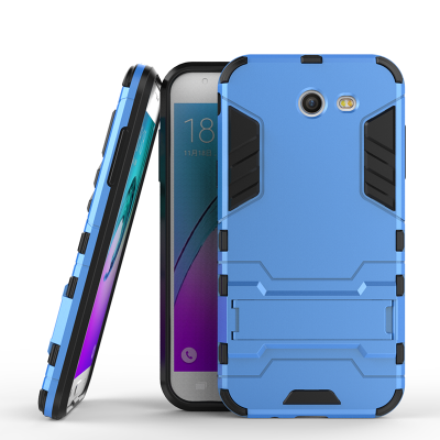 

Blue Slim Robot Armor Kickstand Shockproof Hard Rugged Rubber Back Case For SAMSUNG GALAXY J3 Prime