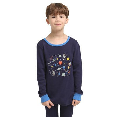 

VIV & LUL Children's underwear sets Men's underwear sets Baby autumn clothes Crouchs pajamas sets DV418318 Tibetan youth 120cm