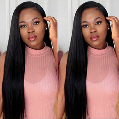 

7A Straight 130% Density Glueless Brazilian Full Lace Human Hair Wigs For Black Women Natural Hairline With Baby Hair