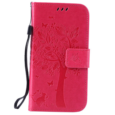 

Rose Tree Design PU Leather Flip Cover Wallet Card Holder Case for SAMSUNG J2