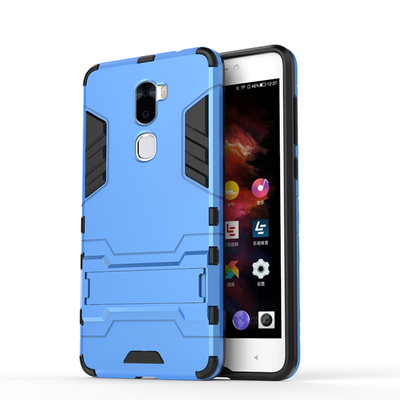 

Blue Slim Robot Armor Kickstand Shockproof Hard Rugged Rubber Back Case For Coolpad Cool 1