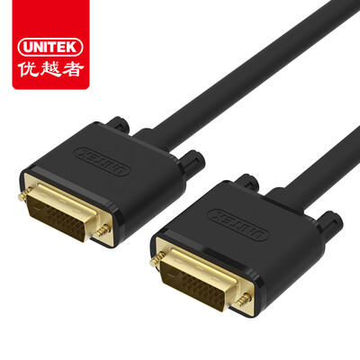 

(UNITEK) Кабель DVI для кабеля dvi-d 1,5 м 24 + 1 подключенный к компьютеру телевизор ТВ-канал с двухканальным широковещательным цифровым видеокабелем высокого разрешения Y-C208C