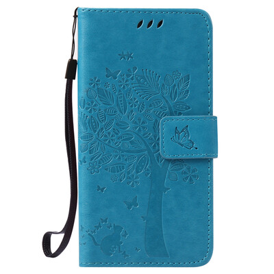 

Blue Tree Design PU кожа флип Обложка Кошелек Карты Держатель чехол для WIKO LENNY 2