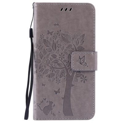 

Gray Tree Design PU Leather Flip Cover Wallet Card Holder Case for SAMSUNG C5