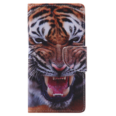 

Тигр Дизайн Кожа PU откидной крышки Кошелек Карты Держатель чехол для HUAWEI P9 MINI
