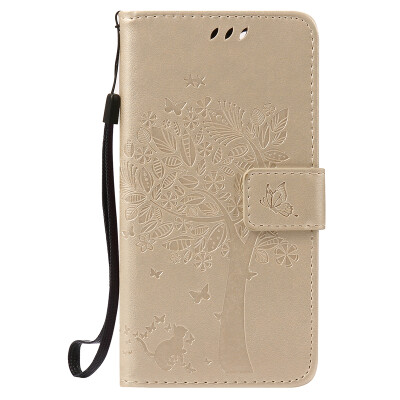 

Gold Tree Design Кожа PU флип крышки Кошелек Карты Держатель чехол для WIKO LENNY 2