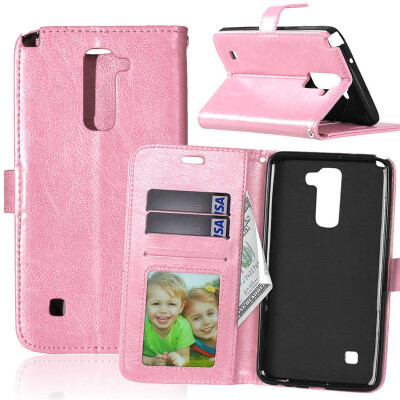 

Pink Style Classic Flip Cover with Stand Function and Credit Card Slot for LG Stylus 2/LG Stylo 2/LS775