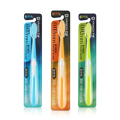 

Yandi YANDY times care Jie 002mm ultra-fine soft toothbrush set 3 sets