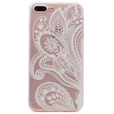 

Half flower Pattern Soft Thin TPU Rubber Silicone Gel Case Cover for IPHONE 7 Plus