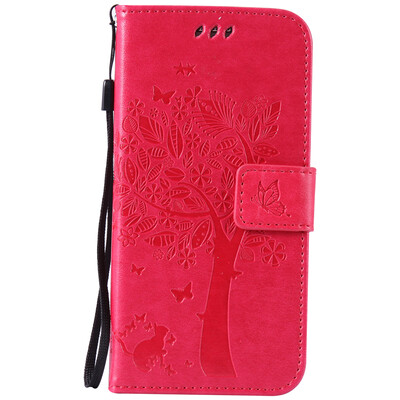 

Rose Tree Design PU Leather Flip Cover Wallet Card Holder Case for SAMSUNG S7