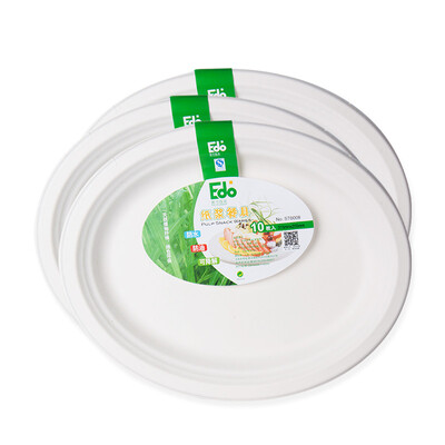 

EDO disposable tray oval diameter 315cm field barbecue plate fish dish can be degraded 30 loaded ST0008