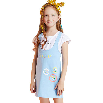 

Descartes DEESHA Girls' Set Little Hat Letter Print Big Child Slim Set 811721908 Light Blue 140