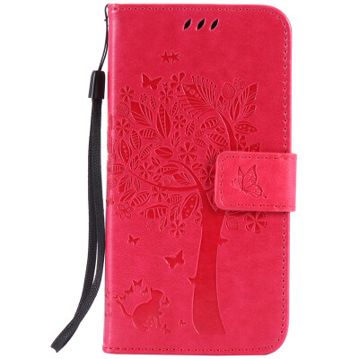 

Rose Tree Design PU Leather Flip Cover Wallet Card Holder Case for HUAWEI Y6