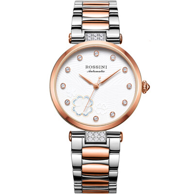 

2017 new limited sale] Rossini (ROSSINI) watch classic fashion series fashion diamond belt automatic mechanical female table 516764G01C