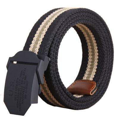 

Jevi) canvas belt men's belt automatic buckle young students casual pants with Korean men and women prepare Korean version of cloth wave YD3130