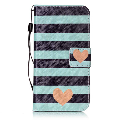 

Blue Stripes Design PU Leather Flip Cover Wallet Card Holder Case for Samsung Galaxy S7G9300