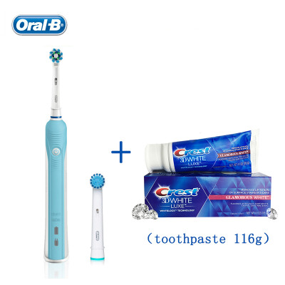 

Braun Oral B D16.523 Electric Toothbrush (1 holder+2 heads) Genuine Rechargeable Tooth Brush from German Deep Clean