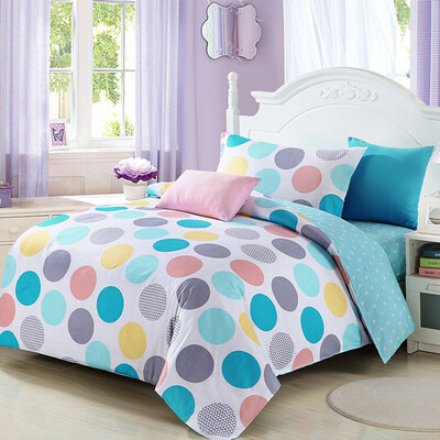

Yalu free bed piece set of home textiles cotton twill single student dormitory three sets of 12 m bed cover 150 200cm era life blue
