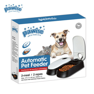 

Pawise automatic pet feeding utensils utensils with a single