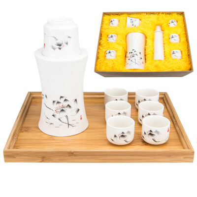 

Cui Rui Er Yuan Yuan Li Li wine set gift sets rhyme white wine glass ceramic wine wine wine pots wine pots wine hot wine pots a glass of wine a cup of small cups without tray teacher gift