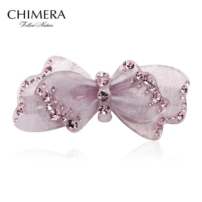 

Chimera (CHIMERA) hair ornaments headdress butterfly kiss bowknot hairpin folder shallow purple