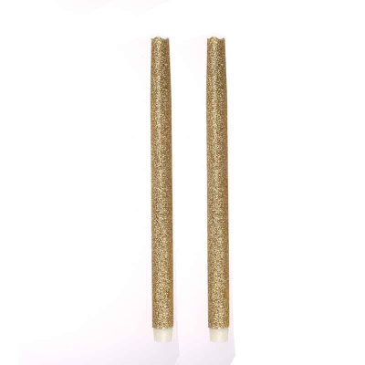 

12 Inches Melted Led Taper Candles with Timer,Battery Operated,Pack of 2