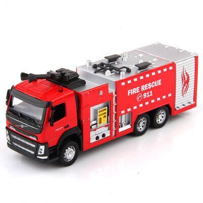 

Choi Poo alloy car 1:50 Volvo water gun fire truck simulation car model baby children's toys boys toys car with sound and light 88380NAAA