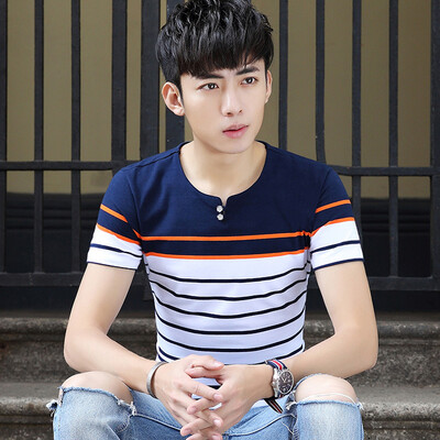 

Crocodile Men's Short Sleeve T-Shirt Summer V-neck