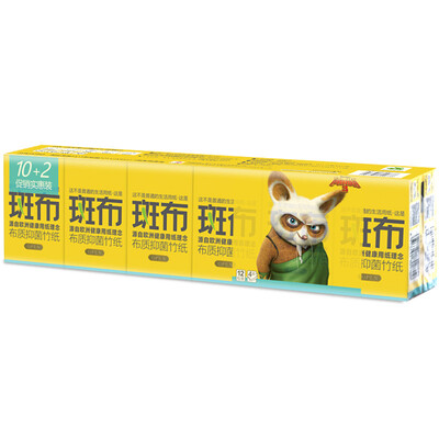 

Blazer (BABO) Genuine Handkerchief Paper No Bleached Bamboo Kung Fu Panda Series 4 Layers 8 Collection Handkerchief Paper * (10 + 2) Pack