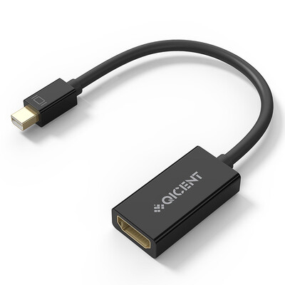 

QIC MFV-BK Mini DP to VGA Adapter Mini Displayport Adapter HD Interface Cable Apple MacBook / Air Pro Lightning Interface Projector