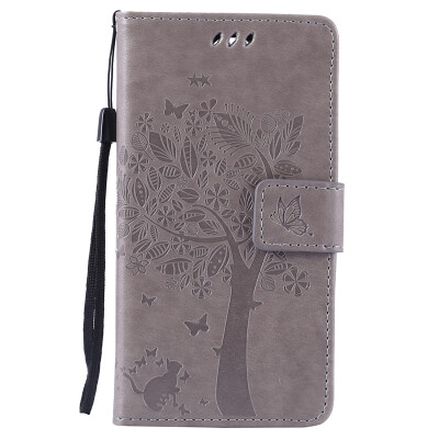 

Gray Tree Design PU Leather Flip Cover Wallet Card Holder Case for LG G4MINI