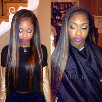 

FreeShipping 8A Brazilian Virgin Human Hair Glueless Lace Front Wig Silky Straight Highlight Color 30 Full Lace Human Hair Wigs