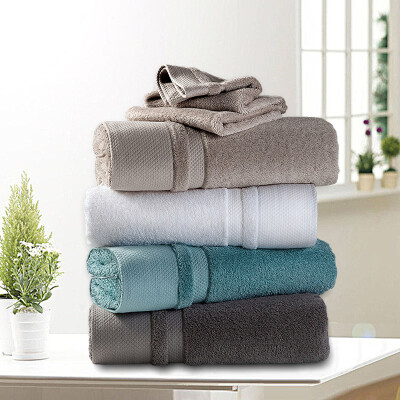 

Khalin five-star hotel large bath towel female soft absorbent cotton baby towel elegant white 800 grams 150 * 80cm