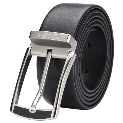 

St. Paul's men's belt British fashion series leather buckle buckle belt leisure business belt black