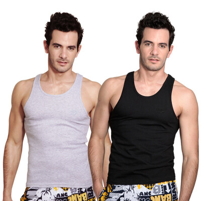 

CARTELO men&39s vest cotton sports men&39s shirt shirt sleeveless sweat solid color 2 pieces made of black gray  185110