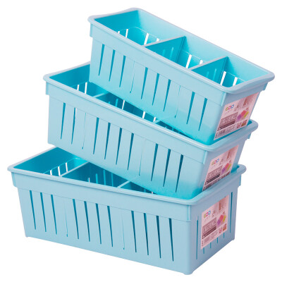 

[Jingdong supermarket] according to the empire EDO office table grid box storage box large and small set of pink 111719