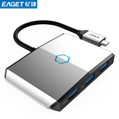 

Yi Jie (EAGET) новый Apple macbook Pro док-станция USB-C сплиттер Type-C transfer 3 конвертер USB3.0 с кард-ридером HUB CH35