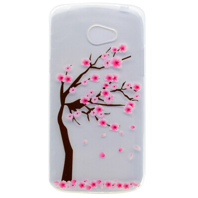 

Cherry tree Pattern Soft Thin TPU Rubber Silicone Gel Case Cover for LG K5