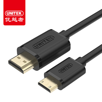 

UNITEK Y-C178 Mini HDMI to HDMI cable video conversion cable 15 m Tablet PC connection TV line Mini bi-directional conversion HD cable Black