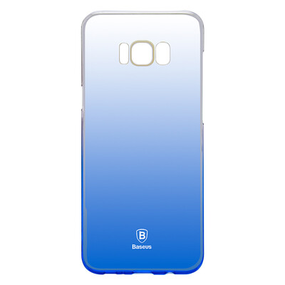 

Pisi Baseus case protective cover gradient anti-drop all-inclusive hard shell for Samsung S8 Colorful color change - through blue