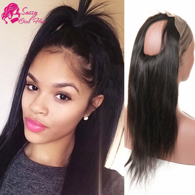 

New Product Brazilian Virgin Hair 360 Lace Frontal Straight With Baby Hair Lace Frontal Human Hair 360 Lace Front Ponytail Presell