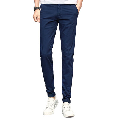 

MSEK) casual pants men's feet casual pants Korean Slim trousers LXK70097 sapphire blue 31