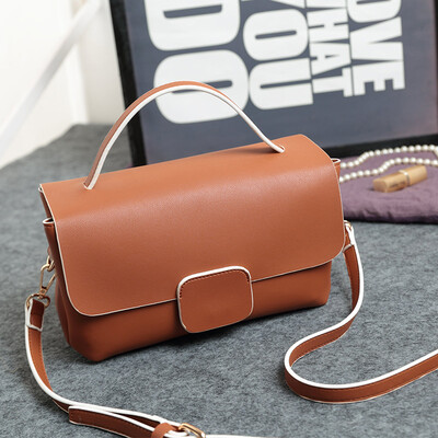 

Jiabaisi shoulder bag Magnetic buckle Square crossbody bag Pu leather flexible handle handbag with detachable Strap Elegant Purse
