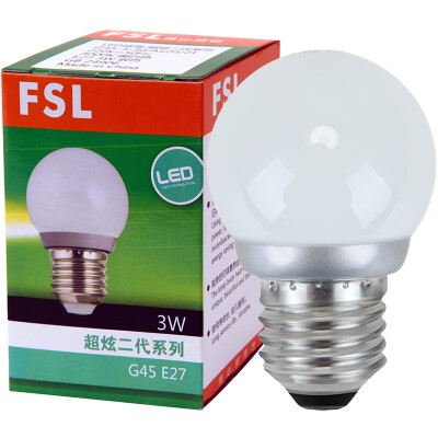 

Foshan lighting FSL LED bulb big mouth 3W warm white 3000K E27 energy saving bulb Hyun silver 2 loaded