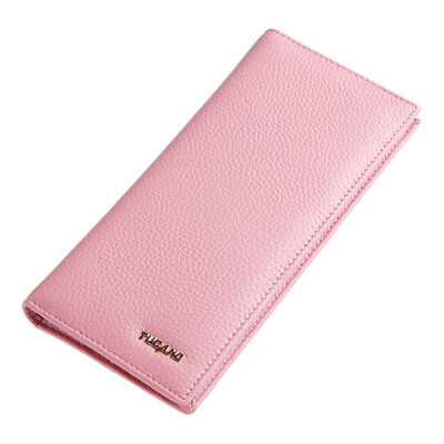 

Woodpecker (TUCANO) trend of women's long section of the first layer of leather wallet sweet lady wallet exposed two fold more card bit WAB0971A-8930 pink