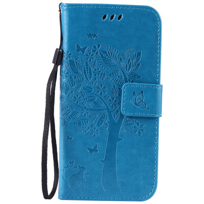 

Blue Tree Design PU Leather Flip Cover Wallet Card Holder Case for SAMSUNG S7