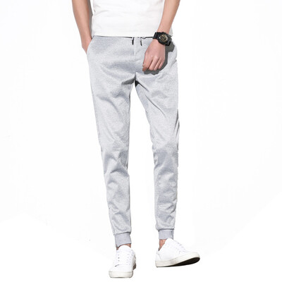 

Bejirog Casual Pants Мужские брюки Shaw Slim Slim Брюки Тенденции Харлан Брюки Мужчины 17088BJ18 Серый 3XL