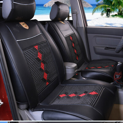 

MUNIUREN car seat cushion four seasons universal 7 seat business car van seat cushion all-inclusive refreshing breathable four seasons pad 7 seat business black factory straight hair