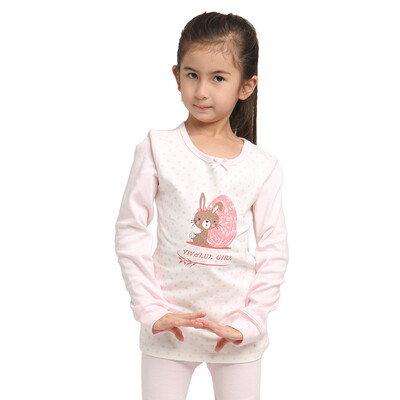 

VIV & LUL Children's underwear sets Women's cotton autumn and winter underwear set DL418208 Pink 130cm